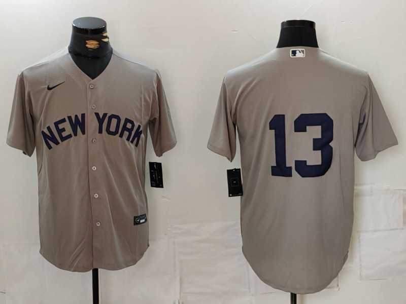 Men's New York Yankees #13 Jazz Chisholm Jr Grey Cool Base Stitched Jersey,We sell and wholesale Men's New York Yankees #13 Jazz Chisholm Jr Grey Cool Base Stitched Jersey on line form chian!